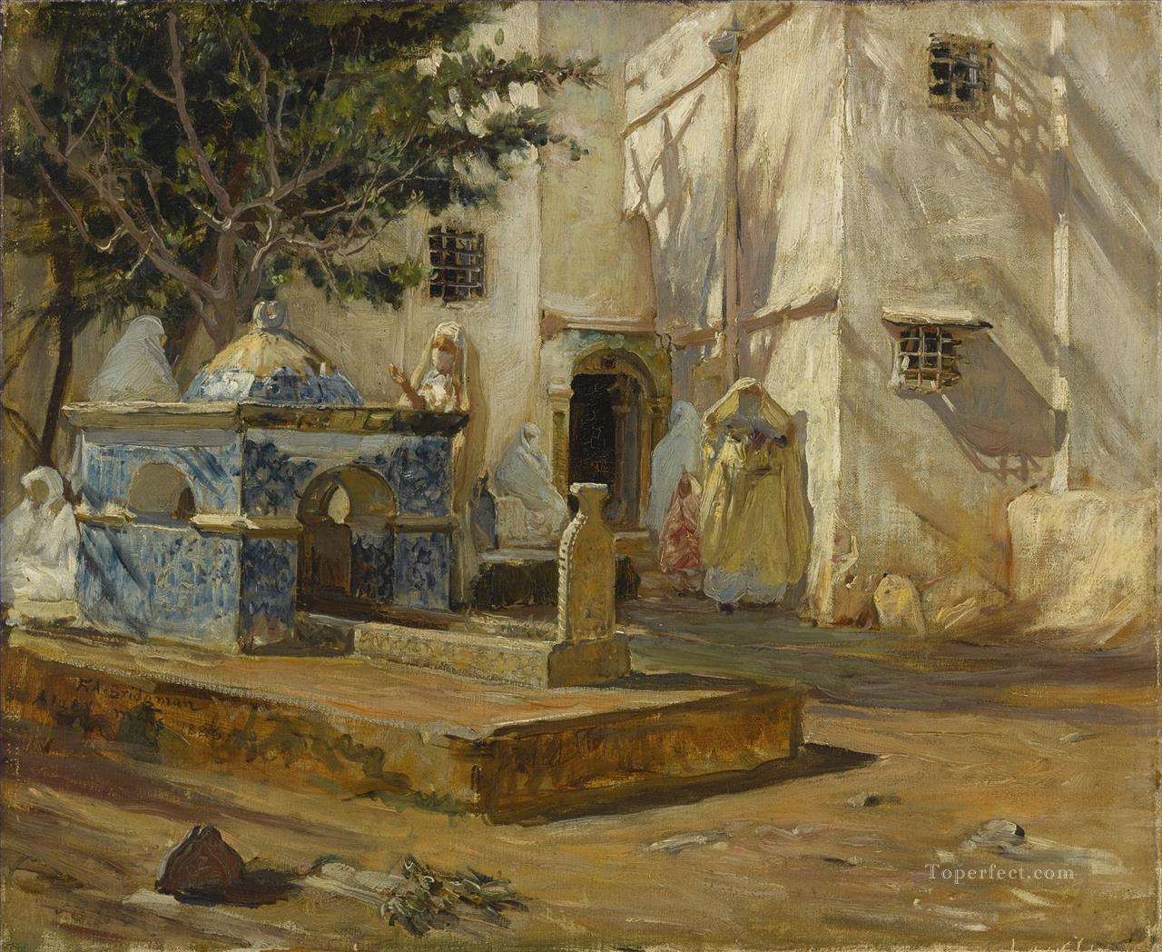 ALGER MAREH Frederick Arthur Bridgman Arab Oil Paintings